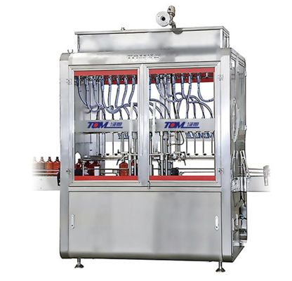 comprar Compatibilidade com garrafas flexíveis de 300 a 2000ml Enchimento de alta precisão Ampla faixa de viscosidade Óleo comestível Máquina de enchimento com controle de nível de detergente alimentar Automática online manufacture