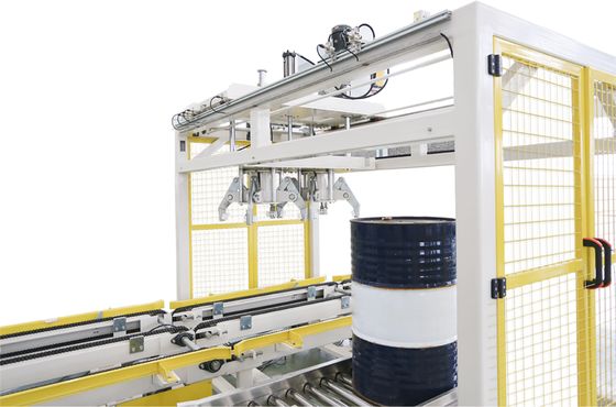 comprar Máquina de Enchimento de Barris 200L-1000L para Pesticidas com Cabeça de Enchimento Rotativa de Azimute Múltiplo e Funil Anti-Gotejamento Fabricação em linha