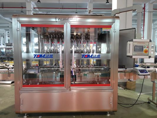 Máquina automática de enchimento de shampoo com 12 bocas controladas por PLC