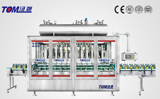 2800BPH Linha de enchimento de lubrificante Máquina de enchimento de pesagem controlada por PLC 1-5L