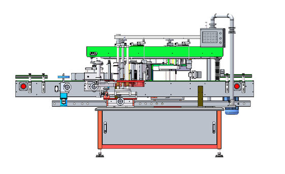 Máquina automática de rotulagem de 3 lados de garrafas de aditivos de combustível