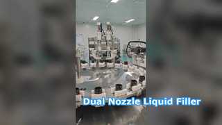 Máquina de enchimento e tamponamento altamente versátil dois em um com muitos tipos de frascos de loção e creme